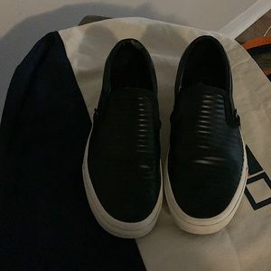 Vans Black leather Slip On Sneakers
